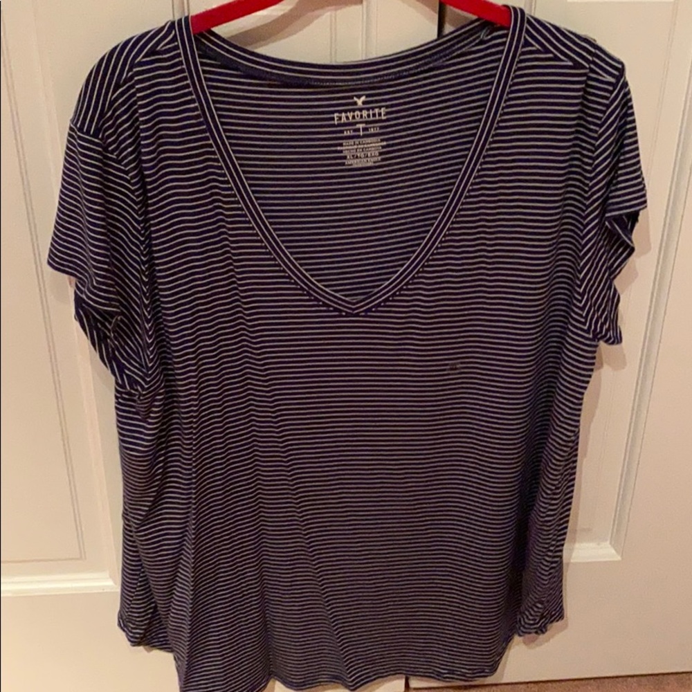 AE favorite soft and sexy Tee blue stripes